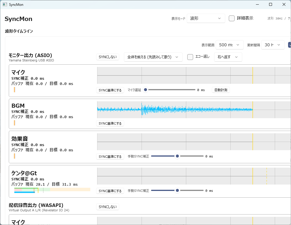 SyncMon — 波形タイムライン